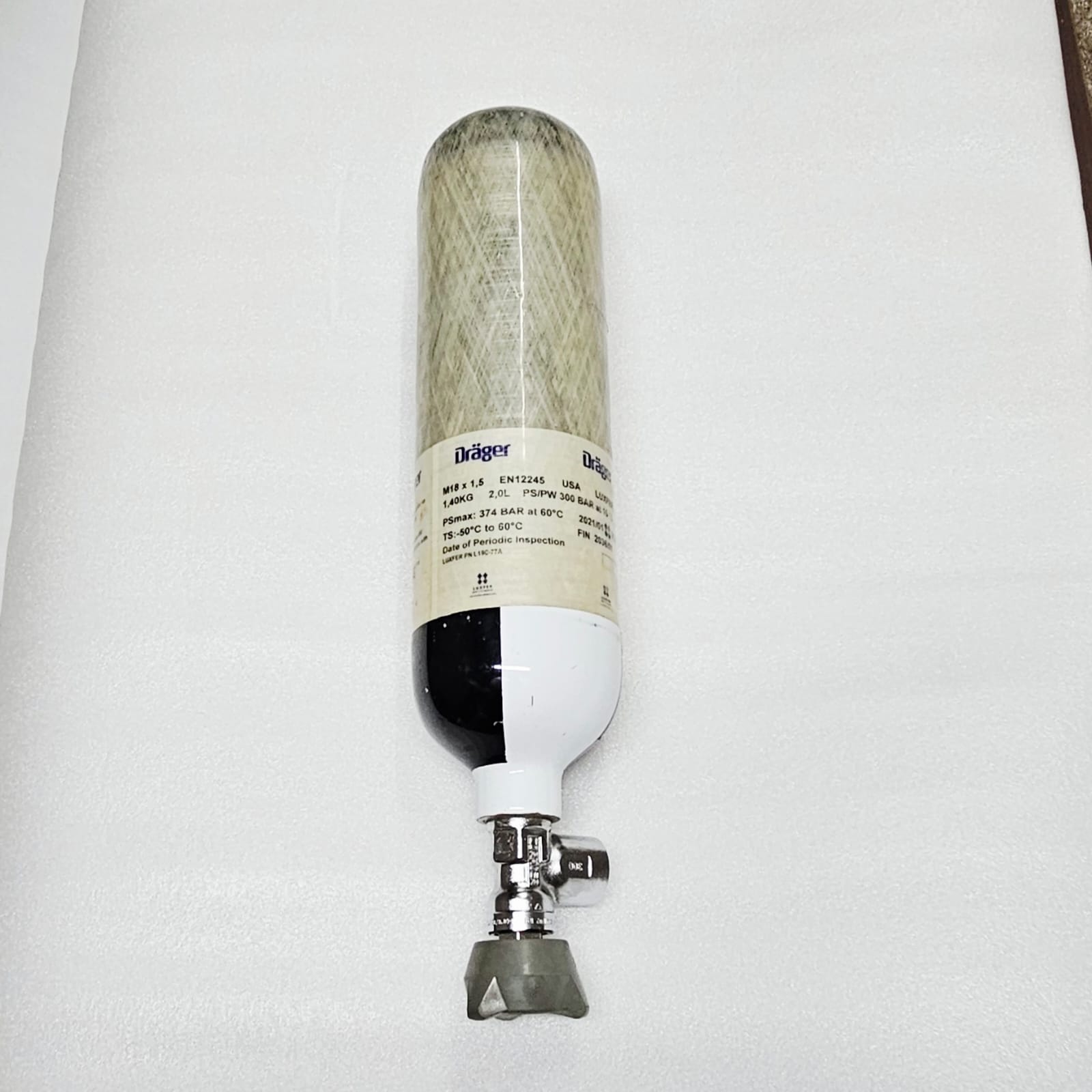 Drager 2L carbon PCP air cylinder – view 12