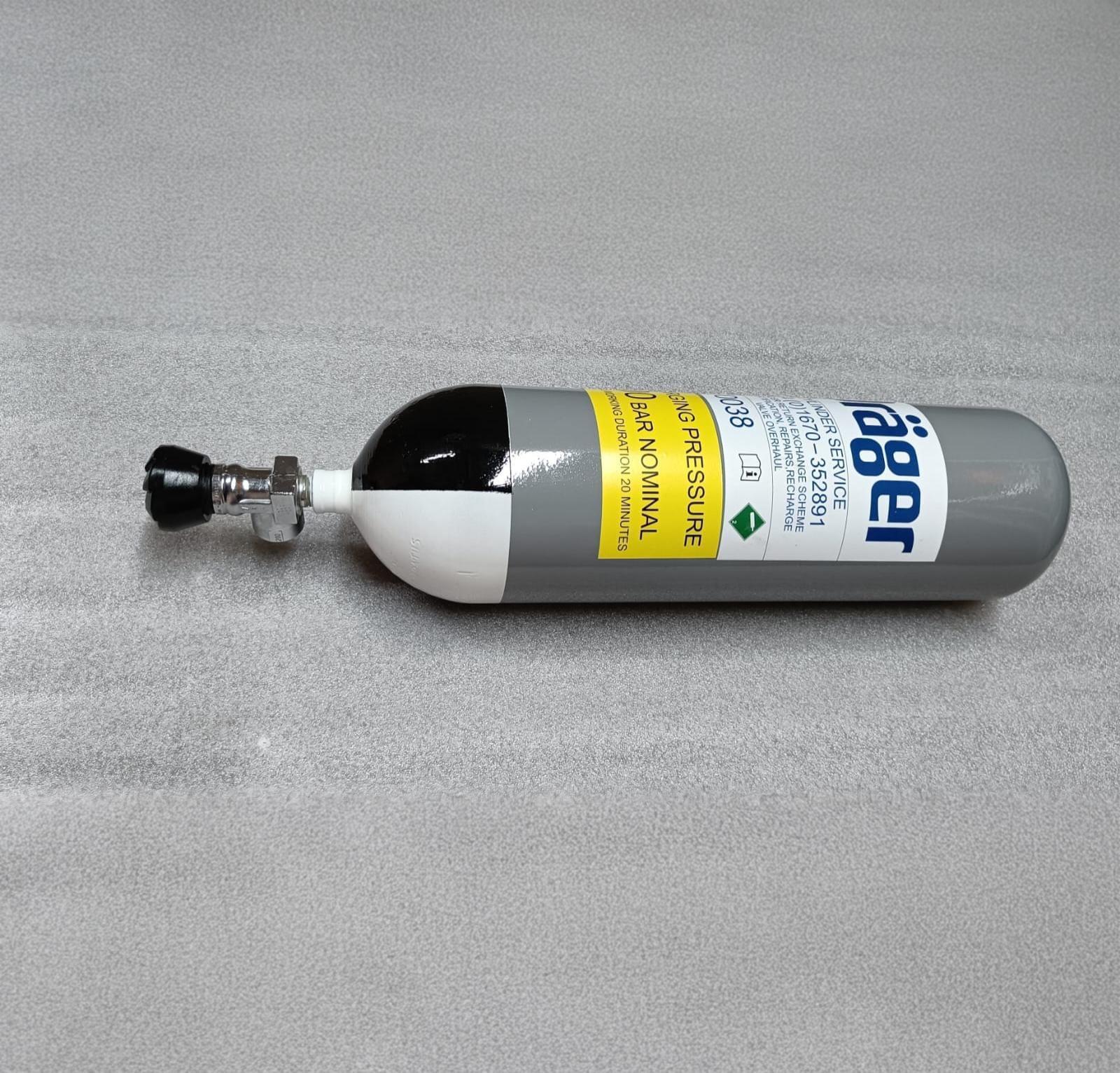 Drager 6L steel PCP air cylinder 200 bar refurbished