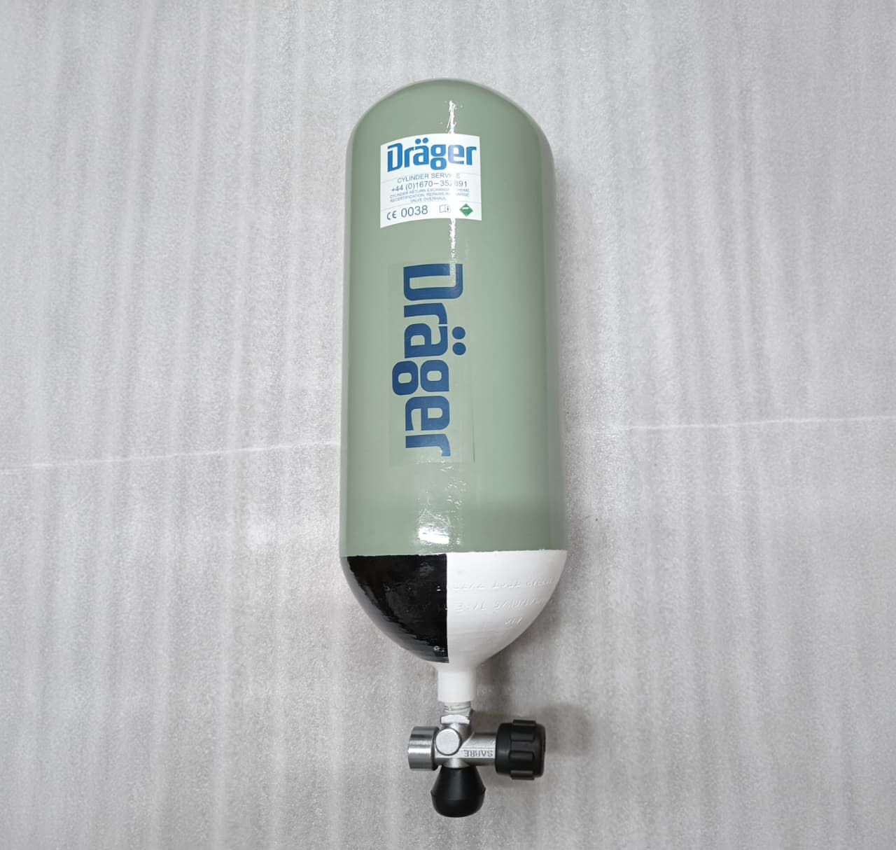 Drager 9L steel PCP air cylinder 200 bar – view 2