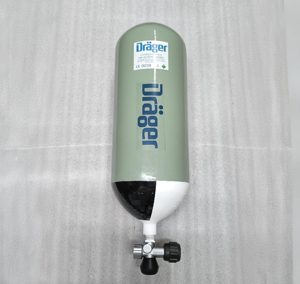 Drager 9L steel PCP air cylinder 200 bar refurbished