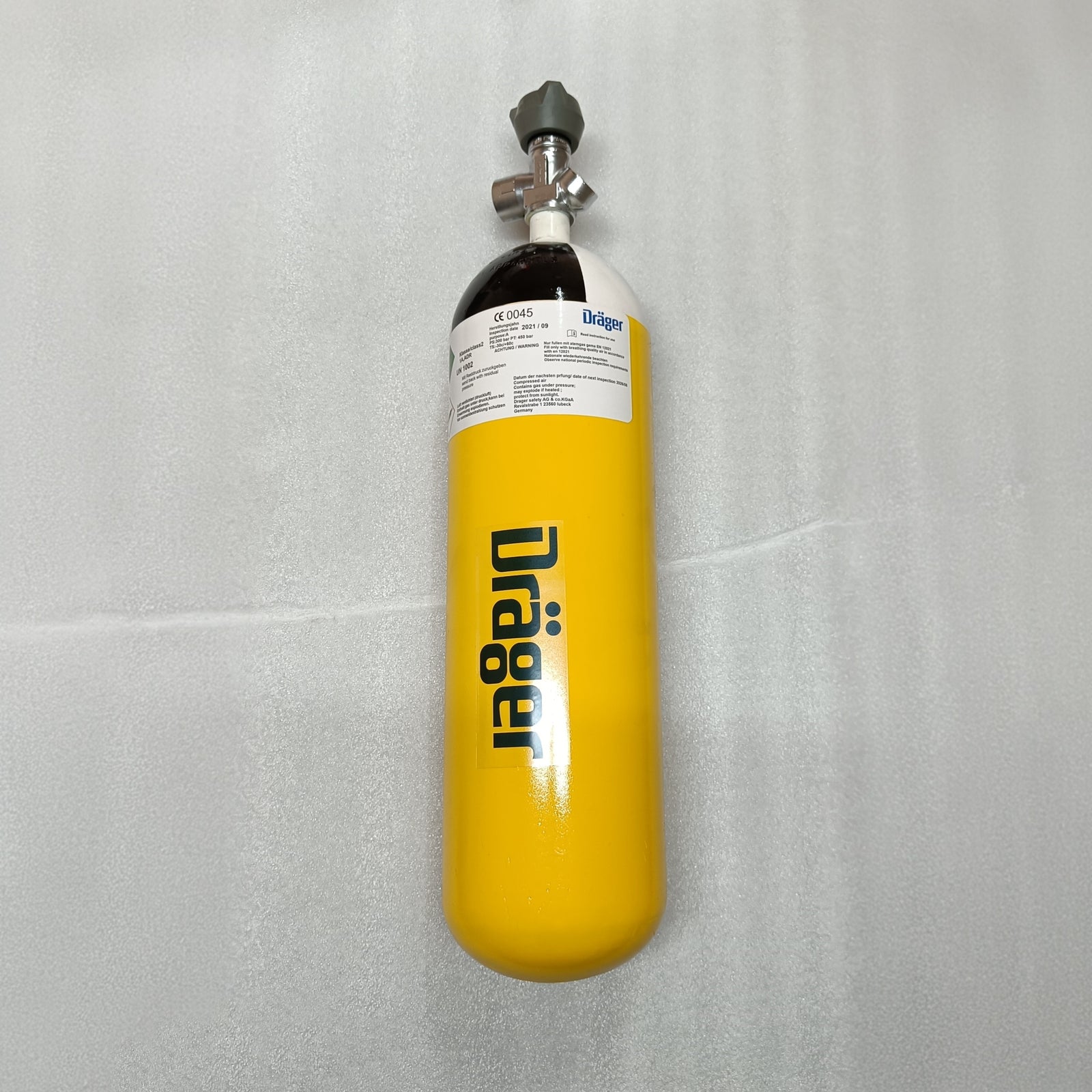 Drager 6L Steel Cylinder 300 Bar with Gauge Valve – PCP Refurbished