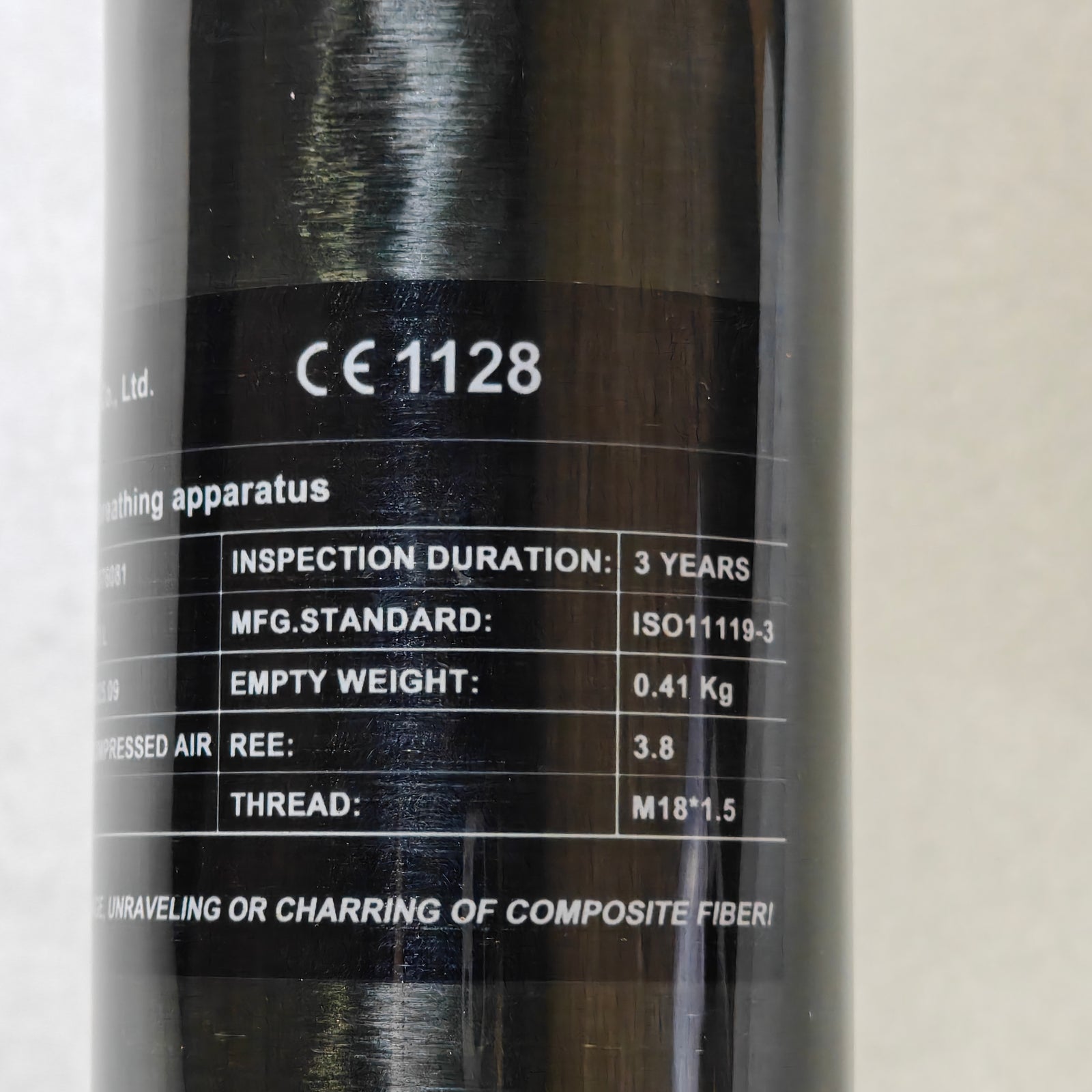 Alsafe 0.3L 300cc carbon PCP air cylinder – view 8