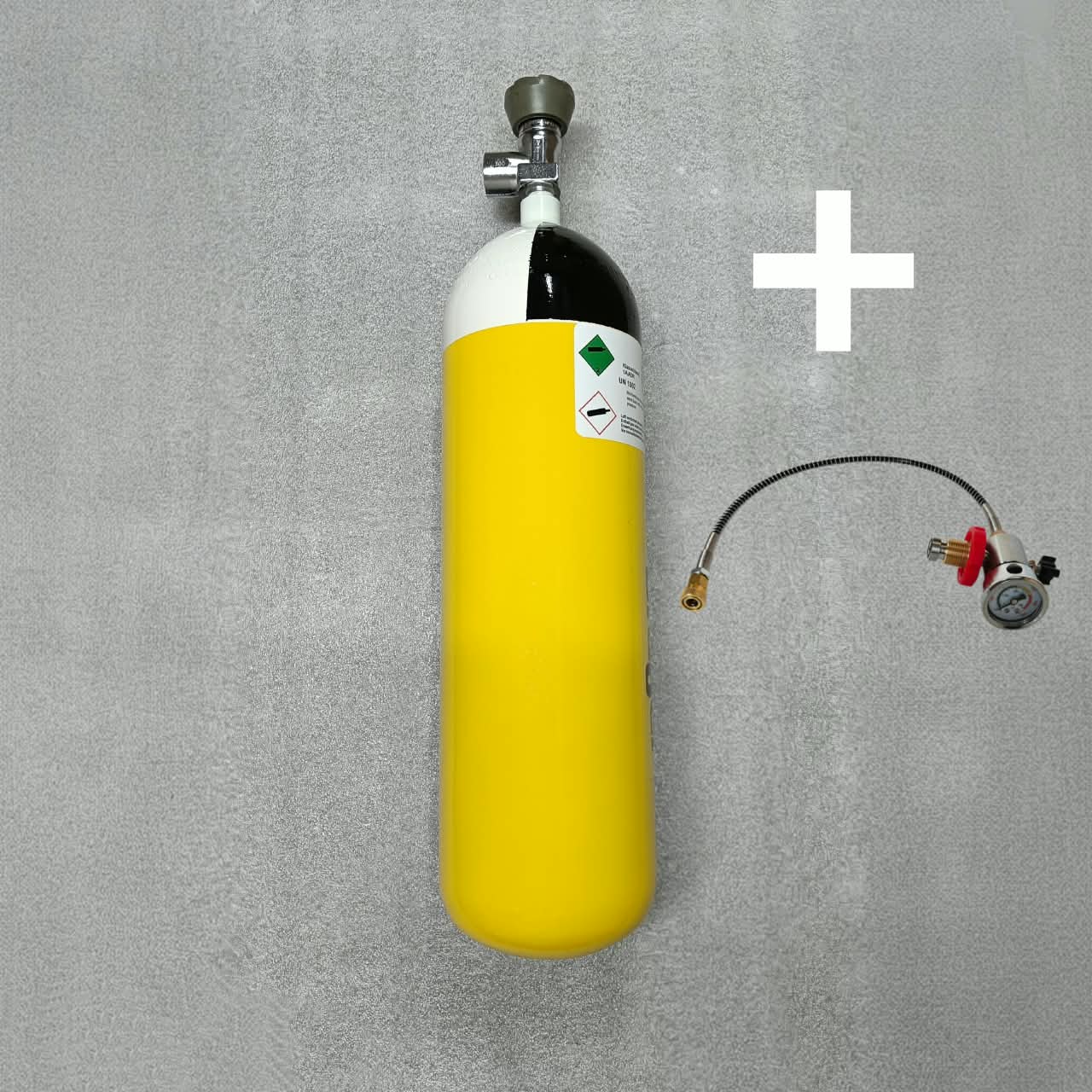 PCP Drager 6L Steel Cylinder + Filling Device (Combo), (Cylinder - Refurbished, Filling Device - New)